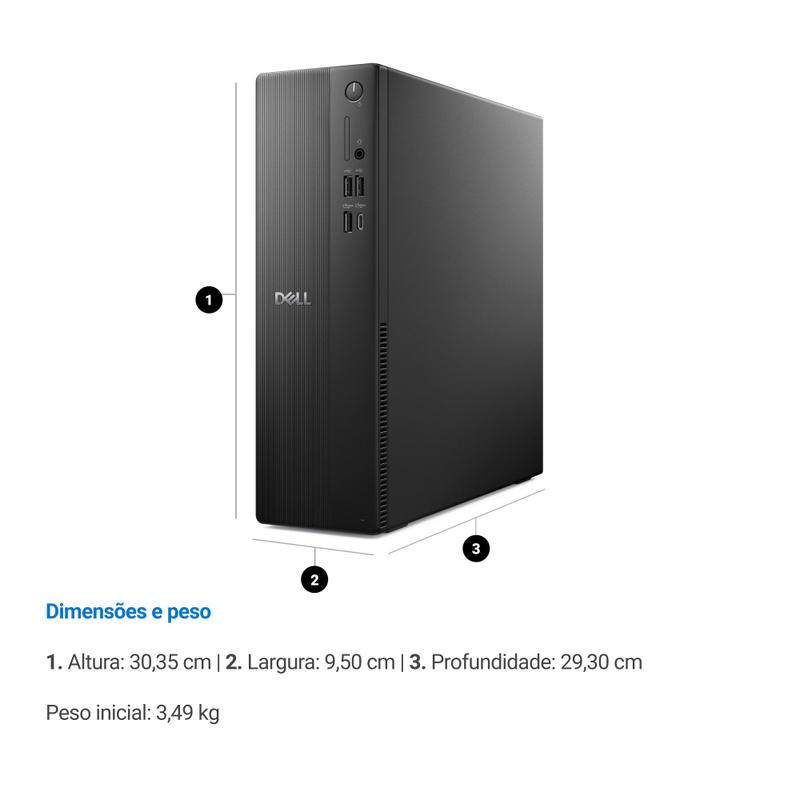 Desktop Dell Slim ECS1250 Intel Core i5 16GB 512GB SSD Win 11 DS